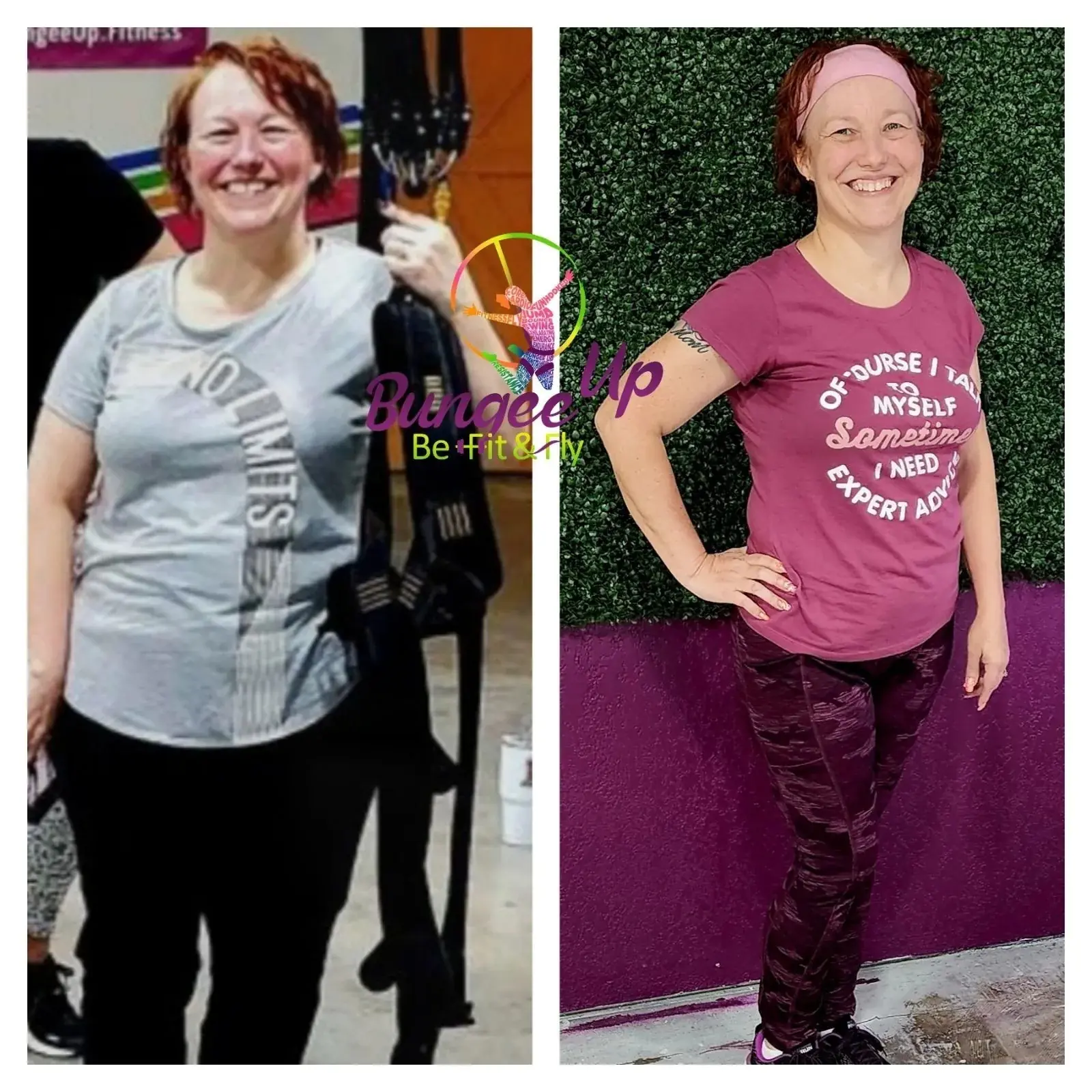 A Bungee Up flyer’s before-and-after transformation in the studio